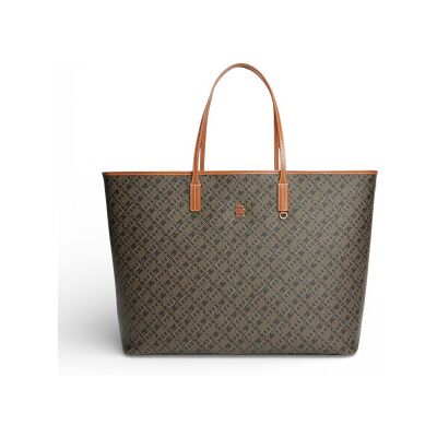 Tommy Hilfiger für Damen. AW0AW18850 Monoplay Tragetasche schwarz, braun (OSFA), Lässig, Polyurethan Tommy Hilfiger für Damen. AW0AW18850 Monoplay Tragetasche schwarz, braun (OSFA), Lässig, Polyurethan