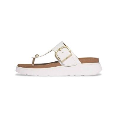 Fitflop für Damen. B1H-194 Ledersandalen Gen FF Schnalle weiß (38), 1 bis 3 cm, Lässig Fitflop für Damen. B1H-194 Ledersandalen Gen FF Schnalle weiß (38), 1 bis 3 cm, Lässig