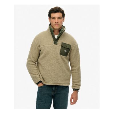 Superdry für Herren. M2014283A Fuji Popper beige Vlies (M), Lässig, Recyceltes Polyester, Nachhaltig Superdry für Herren. M2014283A Fuji Popper beige Vlies (M), Lässig, Recyceltes Polyester, Nachhaltig