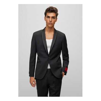 HUGO für Herren. 50476333 Schwarzer Blazer Arti schwarz (94), Lässig, Party, Wolle, Langarm HUGO für Herren. 50476333 Schwarzer Blazer Arti schwarz (94), Lässig, Party, Wolle, Langarm