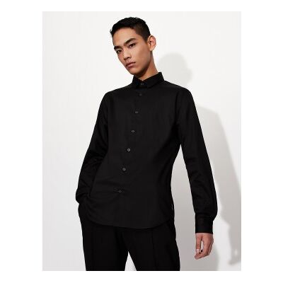 Giorgio Armani A X Armani Exchange für Herren. 8NZC31ZN28Z1200 Sporthemd schwarz (L), Lässig, Party, Baumwolle, Klassisch, Langarm Giorgio Armani A X Armani Exchange für Herren. 8NZC31ZN28Z1200 Sporthemd schwarz (L), Lässig, Party, Baumwolle, Klassisch, Langarm