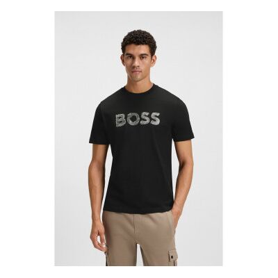 Boss für Herren. 50554616 Gefrorenes T-shirt schwarz (3XL), Klassisch, Polyester, Kurzarm Boss für Herren. 50554616 Gefrorenes T-shirt schwarz (3XL), Klassisch, Polyester, Kurzarm