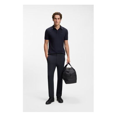 Boss für Herren. 50534305 Reguläre Hose aus wasserabweisendem elastischem Stoff marineblau (56), Lässig, Synthetisch Boss für Herren. 50534305 Reguläre Hose aus wasserabweisendem elastischem Stoff marineblau (56), Lässig, Synthetisch