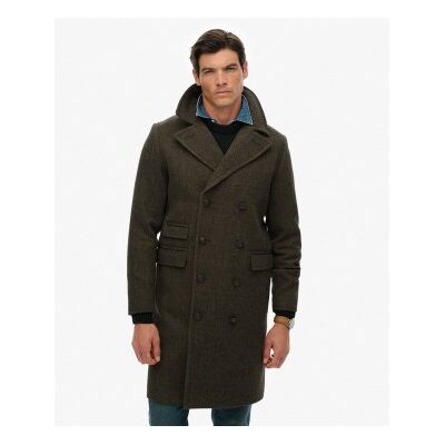 Superdry für Herren. M5012384A Merchant-Mantel aus Wollmischung, lang, braun (XXL), Lässig, Wolle, Klassisch Superdry für Herren. M5012384A Merchant-Mantel aus Wollmischung, lang, braun (XXL), Lässig, Wolle, Klassisch