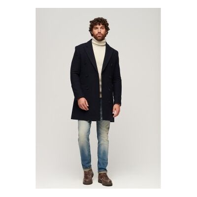 Superdry für Herren. M5011885A Town Merchant Store marineblauer Mantel (XXL), Lässig, Wolle, Langarm Superdry für Herren. M5011885A Town Merchant Store marineblauer Mantel (XXL), Lässig, Wolle, Langarm