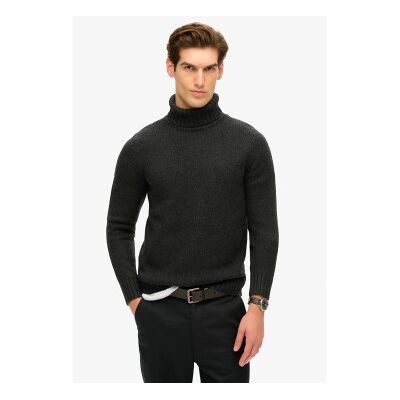 Superdry für Herren. M6110618A Schwarzer gebürsteter Rollkragenpulli (M), Lässig, Polyester Superdry für Herren. M6110618A Schwarzer gebürsteter Rollkragenpulli (M), Lässig, Polyester