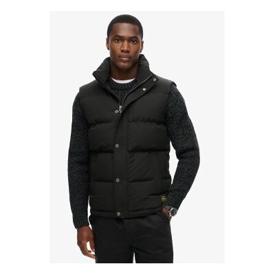 Superdry für Herren. M5012151A Weste ohne Kapuze Everest schwarz (S), Lässig, Nachhaltig, Recyceltes Nylon Superdry für Herren. M5012151A Weste ohne Kapuze Everest schwarz (S), Lässig, Nachhaltig, Recyceltes Nylon