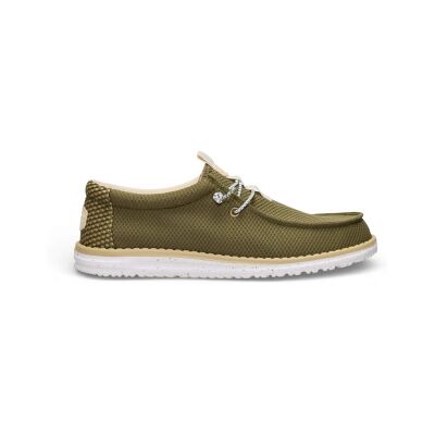 HeyDude für Herren. HD45301 Schuhe Wally Mesh Neutrals grün (41), Stoff, Wohnung, Schnürsenkel, Lässig HeyDude für Herren. HD45301 Schuhe Wally Mesh Neutrals grün (41), Stoff, Wohnung, Schnürsenkel, Lässig