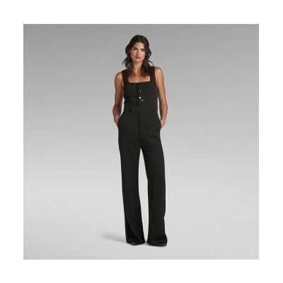 G-Star für Damen. D23559-D400-6484 Jumpsuit Hohe Taille Sprung schwarz (M), Lässig, Synthetisch, Ärmellos / Hosenträger G-Star für Damen. D23559-D400-6484 Jumpsuit Hohe Taille Sprung schwarz (M), Lässig, Synthetisch, Ärmellos / Hosenträger