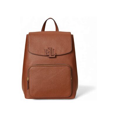 Lauren Ralph Lauren für Damen. 431969355001 Cameryn Rucksack aus braunem genarbtem Leder (OSFA), Beige, Lässig Lauren Ralph Lauren für Damen. 431969355001 Cameryn Rucksack aus braunem genarbtem Leder (OSFA), Beige, Lässig