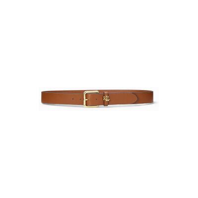 Lauren Ralph Lauren für Damen. 412968765002 Ledergürtel mit brauner Logoschnalle (M), Lässig Lauren Ralph Lauren für Damen. 412968765002 Ledergürtel mit brauner Logoschnalle (M), Lässig