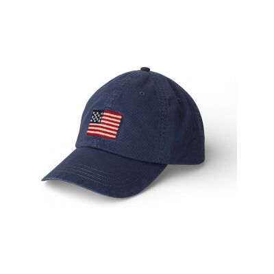 Polo Ralph Lauren für Herren. 710A13271001 Mütze aus Twill mit Stickerei der Marineflagge (OSFA), Lässig, Baumwolle Polo Ralph Lauren für Herren. 710A13271001 Mütze aus Twill mit Stickerei der Marineflagge (OSFA), Lässig, Baumwolle