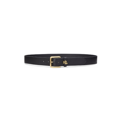 Lauren Ralph Lauren für Damen. 412968765001 Ledergürtel mit schwarzer Logoschnalle (XS), Lässig Lauren Ralph Lauren für Damen. 412968765001 Ledergürtel mit schwarzer Logoschnalle (XS), Lässig