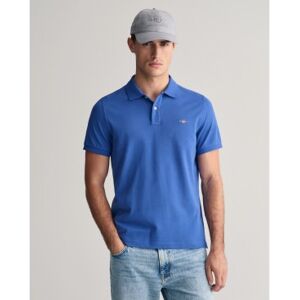 Gant für Herren. 2210 Regular Fit Shield blaues Piqué-Poloshirt (L), Lässig, Baumwolle, Kurzarm Gant für Herren. 2210 Regular Fit Shield blaues Piqué-Poloshirt (L), Lässig, Baumwolle, Kurzarm