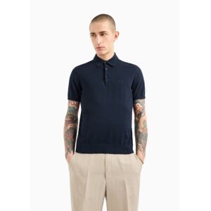Giorgio Armani A X Armani Exchange für Herren. 8NZF5DZM3JZ1510 Gestricktes Poloshirt in Navy (M), Lässig, Baumwolle, Kurzarm, Marine Giorgio Armani A X Armani Exchange für Herren. 8NZF5DZM3JZ1510 Gestricktes Poloshirt in Navy (M), Lässig, Baumwolle, Kurzarm, Marine