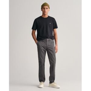 Gant für Herren. 1505221 Schmal geschnittene Chino-Hose aus grauem Twill (30/32), Lässig, Baumwolle Gant für Herren. 1505221 Schmal geschnittene Chino-Hose aus grauem Twill (30/32), Lässig, Baumwolle