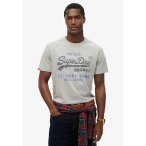 Superdry für Herren. M1012216A Heritage T-Shirt mit lockerer Passform grau (L), Lässig, Baumwolle, Kurzarm Superdry für Herren. M1012216A Heritage T-Shirt mit lockerer Passform grau (L), Lässig, Baumwolle, Kurzarm