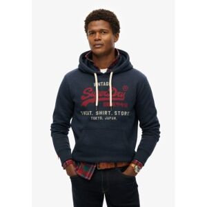 Superdry für Herren. M2014122A Vintage Heritage Sweatshirt in entspannter Passform, navy (S), Blau, Lässig, Baumwolle, Marine Superdry für Herren. M2014122A Vintage Heritage Sweatshirt in entspannter Passform, navy (S), Blau, Lässig, Baumwolle, Marine