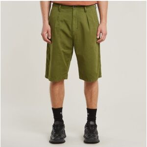 G-Star für Herren. D24544-D910-H031 Grüne plissierte Chino-Shorts (31), Lässig, Baumwolle G-Star für Herren. D24544-D910-H031 Grüne plissierte Chino-Shorts (31), Lässig, Baumwolle