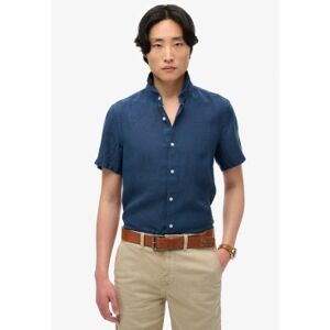 Superdry für Herren. M4010937A Kurzarmhemd aus marineblauem Leinen für den Urlaub (XXL), Lässig Superdry für Herren. M4010937A Kurzarmhemd aus marineblauem Leinen für den Urlaub (XXL), Lässig