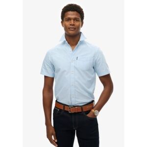 Superdry für Herren. M4010944A Blaues Oxford-Hemd (M), Lässig, Baumwolle, Kurzarm Superdry für Herren. M4010944A Blaues Oxford-Hemd (M), Lässig, Baumwolle, Kurzarm