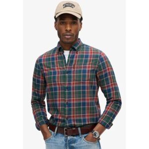 Superdry für Herren. M4010737A Hemd aus Bio-Baumwolle mit mehrfarbigem Vintage-Karomuster (S), Lässig, Langarm, Nachhaltig Superdry für Herren. M4010737A Hemd aus Bio-Baumwolle mit mehrfarbigem Vintage-Karomuster (S), Lässig, Langarm, Nachhaltig