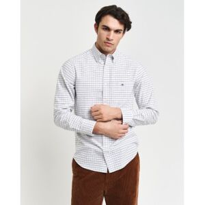 Gant für Herren. 3240255 Tattersall Classic Regular Fit Kariertes Oxford-Hemd weiß (M), Lässig, Langarm, Bio-Baumwolle, Nachhaltig Gant für Herren. 3240255 Tattersall Classic Regular Fit Kariertes Oxford-Hemd weiß (M), Lässig, Langarm, Bio-Baumwolle, Nachhaltig
