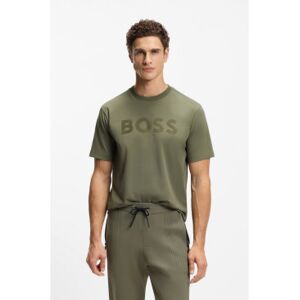 Boss für Herren. 50553636 TS Iconic Logo-T-Shirt grün (L), Lässig, Baumwolle, Kurzarm Boss für Herren. 50553636 TS Iconic Logo-T-Shirt grün (L), Lässig, Baumwolle, Kurzarm