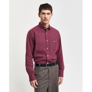 Gant für Herren. 3240160 Hemd Regular Fit mit burgunderrotem Mikrodruck (XL), Lässig, Baumwolle, Langarm, Bordeaux Gant für Herren. 3240160 Hemd Regular Fit mit burgunderrotem Mikrodruck (XL), Lässig, Baumwolle, Langarm, Bordeaux