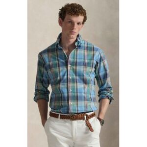 Polo Ralph Lauren für Herren. 710P06020007 Custom Fit blau kariertes Popeline-Hemd (XL), Lässig, Baumwolle, Langarm Polo Ralph Lauren für Herren. 710P06020007 Custom Fit blau kariertes Popeline-Hemd (XL), Lässig, Baumwolle, Langarm
