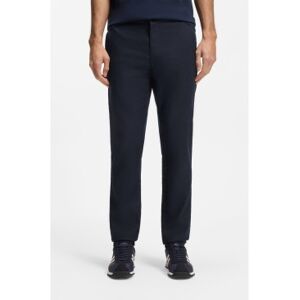 Boss für Herren. 50559595 Leinenhose mit marineblauem Logo-Detail (34/34), Lässig, Klassisch Boss für Herren. 50559595 Leinenhose mit marineblauem Logo-Detail (34/34), Lässig, Klassisch