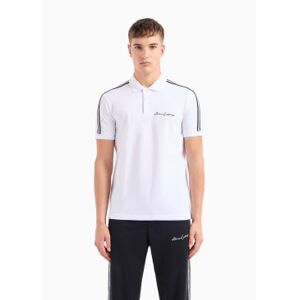 Giorgio Armani A X Armani Exchange für Herren. 8NZFSGZJ81Z1100 Einfarbiges weißes Poloshirt (S), Lässig, Baumwolle, Kurzarm Giorgio Armani A X Armani Exchange für Herren. 8NZFSGZJ81Z1100 Einfarbiges weißes Poloshirt (S), Lässig, Baumwolle, Kurzarm