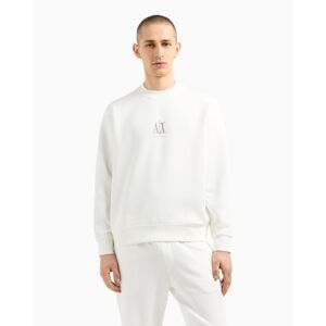Giorgio Armani A X Armani Exchange für Herren. XM000368AF10818U0009 Weißes besticktes Sweatshirt (XXL), Lässig, Baumwolle Giorgio Armani A X Armani Exchange für Herren. XM000368AF10818U0009 Weißes besticktes Sweatshirt (XXL), Lässig, Baumwolle