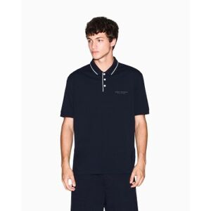 Giorgio Armani A X Armani Exchange für Herren. XM001557AF10363UB101 Marineblaues Stretch-Poloshirt (S), Lässig, Baumwolle, Kurzarm Giorgio Armani A X Armani Exchange für Herren. XM001557AF10363UB101 Marineblaues Stretch-Poloshirt (S), Lässig, Baumwolle, Kurzarm