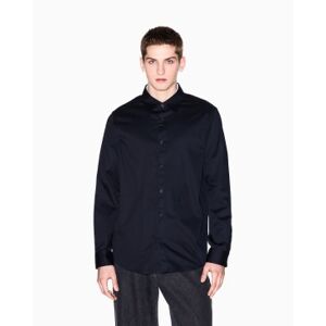 Giorgio Armani A X Armani Exchange für Herren. XM000339AF10192UB101 Marineblaues Satinhemd (S), Lässig, Baumwolle Giorgio Armani A X Armani Exchange für Herren. XM000339AF10192UB101 Marineblaues Satinhemd (S), Lässig, Baumwolle