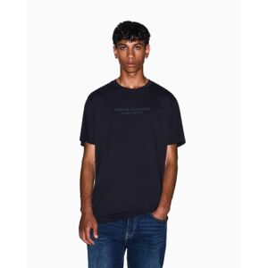 Giorgio Armani A X Armani Exchange für Herren. XM001280AF10361UB101 Normales T-Shirt mit navyfarbenem Logo (S), Lässig, Baumwolle, Kurzarm, Marine Giorgio Armani A X Armani Exchange für Herren. XM001280AF10361UB101 Normales T-Shirt mit navyfarbenem Logo (S), Lässig, Baumwolle, Kurzarm, Marine