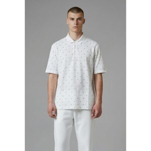 Giorgio Armani A X Armani Exchange für Herren. XM000735AF10356F0198 Bedrucktes weißes Poloshirt (L), Lässig, Baumwolle, Kurzarm Giorgio Armani A X Armani Exchange für Herren. XM000735AF10356F0198 Bedrucktes weißes Poloshirt (L), Lässig, Baumwolle, Kurzarm
