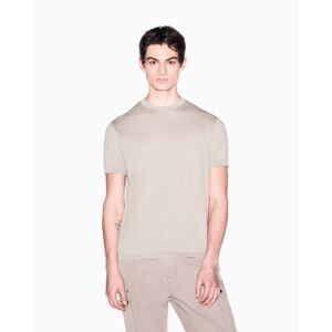 Giorgio Armani A X Armani Exchange für Herren. XM002439AF22249U6229 Beigefarbenes T-Shirt aus geripptem Trikot (S), Lässig, Baumwolle, Kurzarm Giorgio Armani A X Armani Exchange für Herren. XM002439AF22249U6229 Beigefarbenes T-Shirt aus geripptem Trikot (S), Lässig, Baumwolle, Kurzarm
