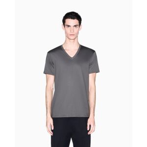 Giorgio Armani A X Armani Exchange für Herren. 8NZT75ZJA5ZM8317 Graues T-Shirt mit V-Ausschnitt (XS), Lässig, Baumwolle, Kurzarm Giorgio Armani A X Armani Exchange für Herren. 8NZT75ZJA5ZM8317 Graues T-Shirt mit V-Ausschnitt (XS), Lässig, Baumwolle, Kurzarm