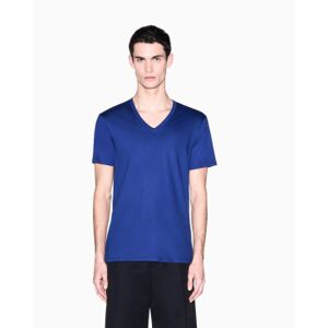 Giorgio Armani A X Armani Exchange für Herren. 8NZT75ZJA5ZUB131 Blaues T-Shirt mit V-Ausschnitt (XS), Lässig, Baumwolle, Kurzarm Giorgio Armani A X Armani Exchange für Herren. 8NZT75ZJA5ZUB131 Blaues T-Shirt mit V-Ausschnitt (XS), Lässig, Baumwolle, Kurzarm