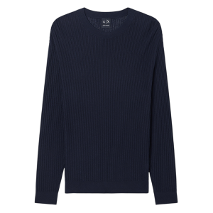 Giorgio Armani A X Armani Exchange für Herren. XM002161AF20139UB101 Pullover mit Rundhalsausschnitt navyblau (S), Weiß, Lässig, Baumwolle, Langarm Giorgio Armani A X Armani Exchange für Herren. XM002161AF20139UB101 Pullover mit Rundhalsausschnitt navyblau (S), Weiß, Lässig, Baumwolle, Langarm