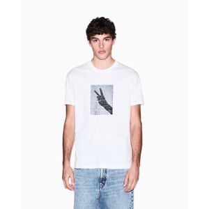 Giorgio Armani A X Armani Exchange für Herren. XM002229AF12308U0009 Weißes Logo-T-Shirt (S), Lässig, Baumwolle, Kurzarm Giorgio Armani A X Armani Exchange für Herren. XM002229AF12308U0009 Weißes Logo-T-Shirt (S), Lässig, Baumwolle, Kurzarm