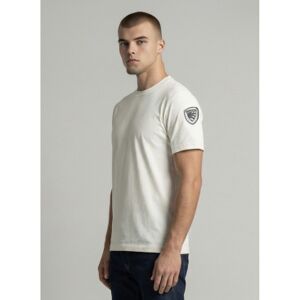 Blauer für Herren. 26SBLUH02068 Hanson T-shirt weiß (L), Lässig, Baumwolle, Kurzarm Blauer für Herren. 26SBLUH02068 Hanson T-shirt weiß (L), Lässig, Baumwolle, Kurzarm
