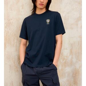 Blauer für Herren. 25SBLUH02196 NYPD Irving Navy T-Shirt (S), Lässig, Baumwolle, Kurzarm, Marine Blauer für Herren. 25SBLUH02196 NYPD Irving Navy T-Shirt (S), Lässig, Baumwolle, Kurzarm, Marine