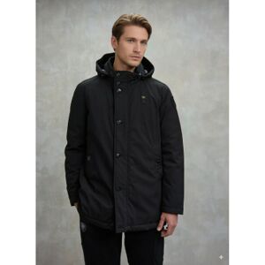 Blauer für Herren. 25WBLUK03142 Chester abnehmbarer Kapuzenparka schwarz (XL), Lässig, Polyester Blauer für Herren. 25WBLUK03142 Chester abnehmbarer Kapuzenparka schwarz (XL), Lässig, Polyester