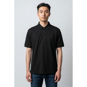 Blauer für Herren. 26SBLUT02298 Poloshirt Albans schwarz (M), Lässig, Baumwolle, Kurzarm Blauer für Herren. 26SBLUT02298 Poloshirt Albans schwarz (M), Lässig, Baumwolle, Kurzarm