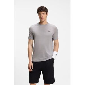 Boss für Herren. 50554646 Graues schmal geschnittenes Sport-T-Shirt (L), Lässig, Kurzarm, Lyocell Boss für Herren. 50554646 Graues schmal geschnittenes Sport-T-Shirt (L), Lässig, Kurzarm, Lyocell