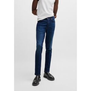 Boss für Herren. 50517544 Marineblaue Stretch-Denim-Jeans mit taillierter Passform (34/32), Lässig, Baumwolle Boss für Herren. 50517544 Marineblaue Stretch-Denim-Jeans mit taillierter Passform (34/32), Lässig, Baumwolle