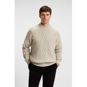 Boss für Herren. 50548689 Kableto beige Pullover (L), Lässig, Polyester Boss für Herren. 50548689 Kableto beige Pullover (L), Lässig, Polyester