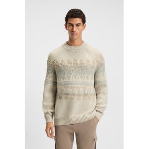 Boss für Herren. 50548686 Karombo Pullover beige (XL), Lässig, Wolle, Langarm Boss für Herren. 50548686 Karombo Pullover beige (XL), Lässig, Wolle, Langarm